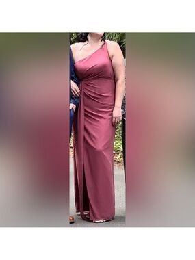 AZAZIE Christian Siriano Bridal dress bridesmaid grad dress desert rose 16